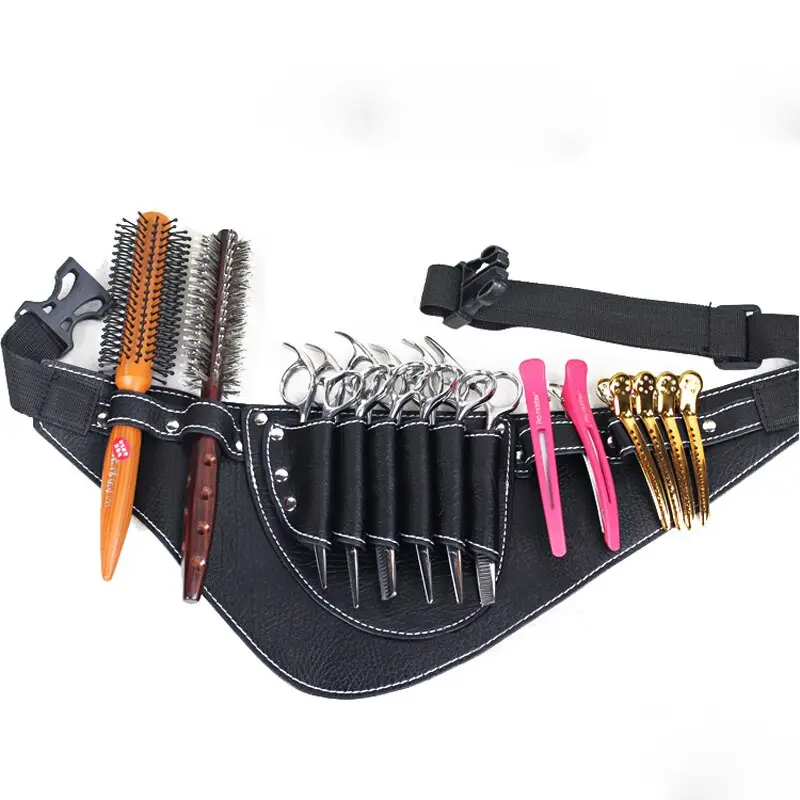Shemax-Pinzas para tijeras de barbero, bolsa para herramientas de salón de peluquería, funda con soporte, cinturón