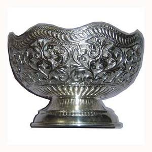 Tableware Bowl Unique Style Wedding Party Tableware Decorative Food Serving Bowl Nickel Plated Fruit Serving Metal Bowl - Product Image 1