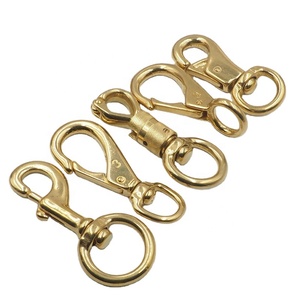 China Solid Brass Dog Carabiner Swivel Eye Snap Carabiner Hook For Pet