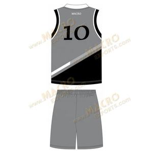 ชุดบาสเก็ตบอลสำหรับผู้ใหญ่แบบสั่งทำพิเศษ ขายส่ง ชุดบาสเก็ตบอลแบบยูนิเซ็กซ์ ผลิตจากผ้าสแปนเด็กซ์/โพลีเอสเตอร์ แบบซับลิเมชั่น - Product Image 2