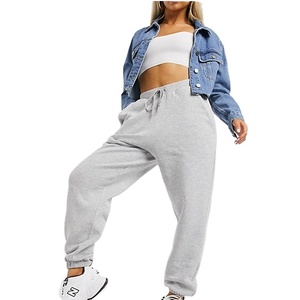 Pantalon de survêtement pour femme, personnalisé, décontracté, en molleton de coton, taille haute, avec cordon de serrage, motif à carreaux, respirant, pour l'hiver - Product Image 4