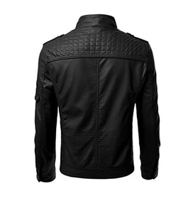 Chaqueta de motorista con cremallera Unisex, disponible en todos los colores y piel de oveja, color negro, hecha en Pakistán - Product Image 2