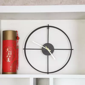 Péndulo antiguo con marco de metal para decoración del hogar, reloj de pared grande decorativo cuadrado - Product Image 4