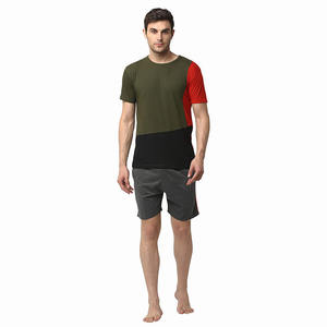 Conjunto de secado rápido de color de doble tono informal de verano para hombre, ropa de trabajo de panel transpirable - Product Image 5