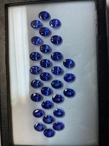 พลอย tanzanite ธรรมชาติพลอยสีฟ้าทรงรีเจียระไนเหลี่ยมเพชรพลอยสำหรับทำเครื่องประดับ - Product Image 2