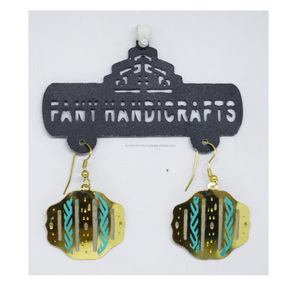 Vintage Metal Drop <b>Earrings</b> Colorful Geometric <b>Dangle</b> <b>Earrings</b> Fashion New <b>Gold</b> Design skin friendly <b>earrings</b> Drop <b>Earrings</b> - Product Image 2