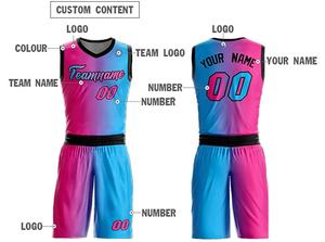 Kit de camiseta de baloncesto con diseño degradado de sublimación personalizada, uniforme deportivo transpirable con nombre de equipo y número, opción de talla grande - Product Image 5