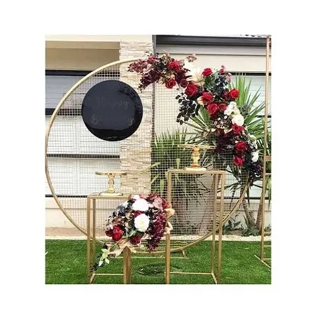 शादी की सजावट कृत्रिम फूल के साथ Centerpiece उपयोग अनन्य गुणवत्ता गोल चक्र Centerpiece