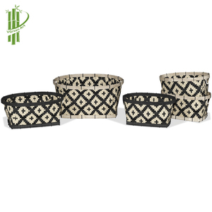 Vgreen Art ตะกร้าใส่ของอเนกประสงค์ทำจากไม้ไผ่ดำเป็นมิตรกับสิ่งแวดล้อมปรับแต่งได้ห้องครัวทำจากเวียดนาม - Product Image 6