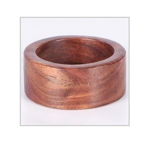 Porte-ronds de serviette en bois naturel forme ronde pour les restaurants d'hôtels de luxe et les ronds de serviette de table de mariage à vendre - Product Image 2
