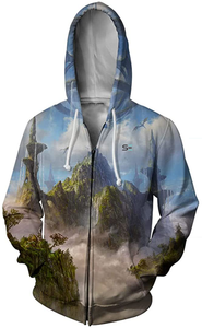 Sweat à capuche épaisse unisexe, en molleton de coton 100%, robuste, avec fermeture éclair, logo imprimé sur mesure, grande taille - Product Image 5