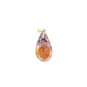 Amethyst <b>Orgonite</b> Healing Drop Penants Carved Engraved Art & Collectible - Product Image 1