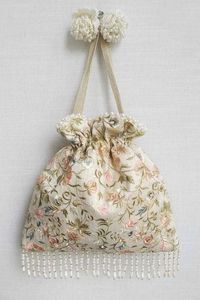 BEAUTIFUL POTLI-BAG WITH STYLISH THREAD RESHAM HAND--EMBROIDERY--ON--BAGS FOR PARTY & <b>WEDDING</b> @ 2021 - Product Image 2