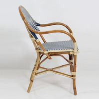 Fauteuil bistrot français contemporain en rotin Matignon pour la maison, la villa et le salon