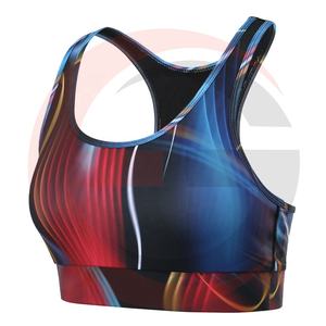 Soutien-gorge personnalisé à Sublimation pour femmes, conception Unique, haut de Sport, vêtement de Fitness, respirant, - Product Image 2