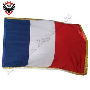 Kain Sutra Buatan Tangan Spanduk Bendera Prancis Negara Nasional