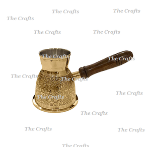 Classic Design Gold Polished Coffee <b>Tea</b> Pot With <b>Wooden</b> Handle <b>For</b> Restaurant Hotel And Home Serving <b>Tea</b> Pot - Product Image 6