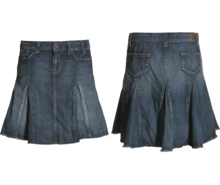 New style fashion Women's denim skirt nonstitch ham edge bottom from Oem factory