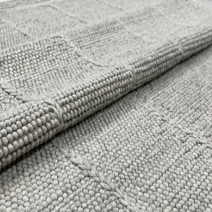 Màu Xám Kết Cấu Màu Sắc Bắc Âu Boho Nhà Máy Bện Choti Plait Kẻ Sọc Khách Sạn Nhà Phòng Bong Bóng Dệt Pebble Cảm Thấy Bóng Đá Thảm Thảm - Product Image 2