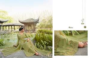 Vêtements de fête Designer Salwar Kameez Costume Dames Porter Dupatta Indien Anarkali Prêt à Porter Mehndi Couleur Femmes Adultes Soutien 500 Ethnique - Product Image 2