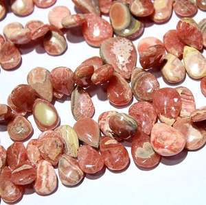 Perles en pierre de rhodochrosite naturelle de qualité supérieure, forme poire, 4 mm et 8 mm, en vrac, pour la fabrication de bijoux, vente en gros, tiers - Product Image 3