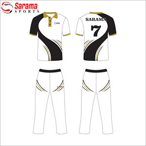 ชุดเครื่องแบบนักเล่นคริกเก็ตของผู้ชายชุดกีฬาดีไซน์ตามสั่ง - Product Image 3