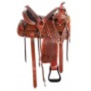 Juego de tachuelas de sillín de caballo occidental de cuero Premium para carreras de barriles para montar en inglés - Product Image 2