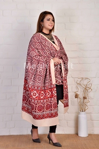 Collection Automne Bloc De Coton Imprimé Ajrakh Dupatta Designer Étoles Traditionnelles En Gros Gujarati Traditionnel Dupatta - Product Image 2