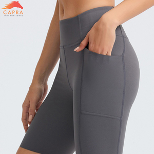 Vente chaude femmes été course Shorts d'entraînement couleur unie résistant à la lumière grande taille lâche Yoga Shorts élastique taille fermeture - Product Image 6