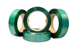 Sangles en polyester coupées sur mesure, vertes, gaufrées, simples, en PET PP, rouleau de cerclage plastique, 12 mm-25 mm, emballage manuel, bande en polyester, Inde - Product Image 6