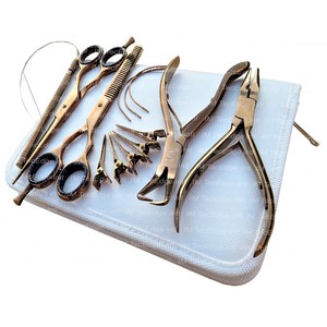 ชุดเครื่องมือต่อผมสีโรสโกลด์แบบมืออาชีพชุดอุปกรณ์ต่อผมแบบพิเศษพร้อมที่หนีบผมแบบสแตนเลส - Product Image 3