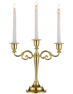 Candelabro de lujo de estilo nórdico, soporte de vela romántico de boda, candelabro de cristal de Metal europeo, decoraciones - Product Image 3