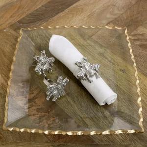 Anneaux de serviette en métal de vente chaude avec un design unique en touche argentée pour une utilisation quotidienne dans la cuisine et la décoration - Product Image 2