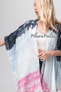 Robe Kaftan Tie Dye de Designer pour Femmes Casual Beach Cover Dress Summer Rayon Woven in Europe Style - Product Image 2