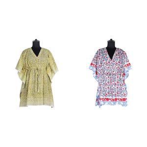 2025 dernières conceptions de robes caftan courtes suivre Sexy femmes robe main bloc imprimé robe abordable caftan traditionnel africain - Product Image 1