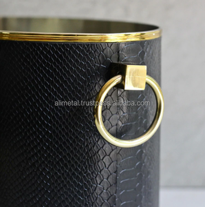 Cubo de champán con barra de botella dorada integrada, enfriador para interiores, fiestas al aire libre o cualquier tipo de ocasión - Product Image 3