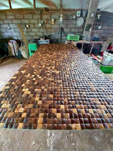 Rivestimento di pavimentazione delle mattonelle di mosaico del pannello di parete delle coperture dello scudo decorativo nero marrone naturale originale - Product Image 3