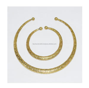 Indian Brass <b>Choker</b> Necklaces Metal Jewellery Necklaces Jewelry Fashion Jewelry Metal <b>Choker</b> Antique Necklace Set - Product Image 2