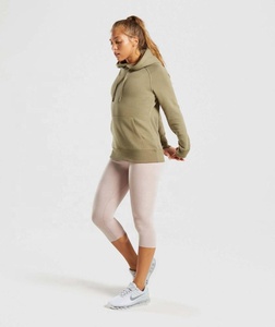 Ropa activa para mujer Slim Fit Plover Hoodie Winter Fce Lined Gym Workout Athletic Hoodie con cuello con capucha de estilo callejero - Product Image 4