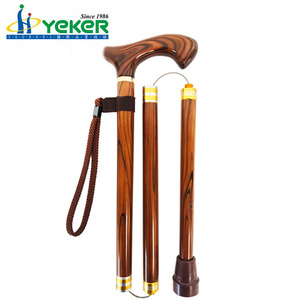 Canne pliante portable personnalisable en bois pour la marche - Product Image 6