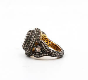 925อัญมณีโบราณ polki ทำด้วยมือเงินสเตอร์ลิงเครื่องประดับวิคตอเรียสำหรับขายส่ง - Product Image 4