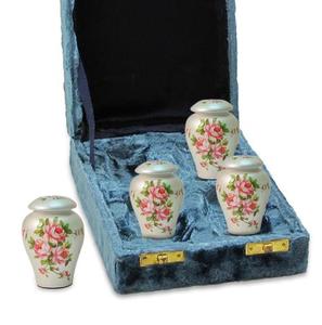 Elegant Quality Crafted with a Great Precision Keepsake <b>Mini</b> Cremation <b>Urn</b> <b>for</b> Human <b>Ashes</b> - Set of 4 - With Case and 4 Pouches - Product Image 6
