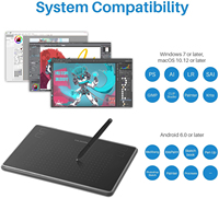 Huion — tablette graphique H430P, planche d'écriture électronique professionnelle en ligne, pour dessin digital, avec stylet
