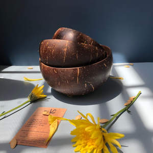 Bols de service en coquille de noix de coco biodégradables avec logo et emballage personnalisables - Product Image 6