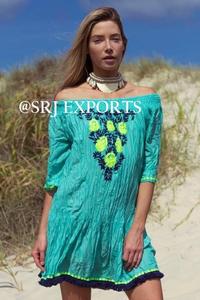 Tunique brodée en coton Aari, vêtements pour filles, à la mode, tendance, élégant modèle, meilleure vente, été - Product Image 2