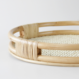 New Design Rattan Tray Set 2 Woven With <b>Bamboo</b> Decor Home Wholesale - Product Image 5