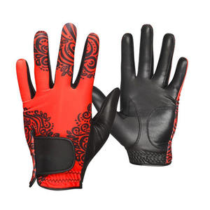 Gants de Golf en cuir pour hommes, couleur noire, solide, tenue de sport - Product Image 4