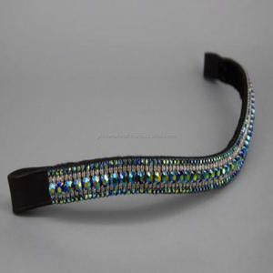 Chaîne en métal émeraude AB en cristal clair, 5 lignes, en cuir véritable de cheval, boucles personnalisées - Product Image 2