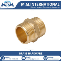 Emballage personnalisé en laiton, raccord de 1/2 "/3/4", 20 pièces, embout Hexagonal à Double laiton avec filetage NPT BSP