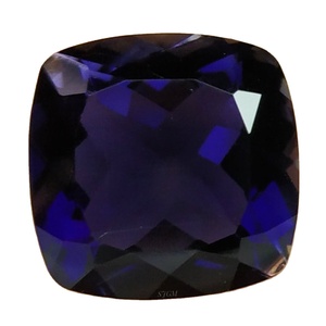 Wholesale 12mm Cushion Cut Natural IOLITE Gemstone High Quality Faceted Loose Stone IGI Certified <b>Dark</b> Light Violet Blue 7.50 - Product Image 1